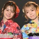 「今日好き」りんか＆ゆい小池（ゆいちゃみ）、蜷川実花監修・華やかな色違い浴衣姿 頭寄せ合う仲良しポーズも【TGC松山2026】 画像