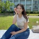 “身長170cm”美人気象予報士、美スタイル際立つタンクトップ×レギンス姿に反響「頭身バランスバグってる」「身体の半分以上脚」 画像